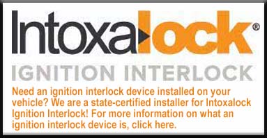 Need an ignition interlock device installed on your vehicle? We are a state-certified installer for Intoxalock Ignition Interlock! For more information on what an ignition interlock device is, click here.